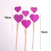 Inserto para pastel de amor estrella grande y pequeño tarjeta de inserción decoración de pastel de cumpleaños dorado y plateado forma de corazón estrella de cinco puntas paquete de 6