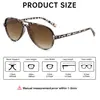 Gafas Protectoras Moda Marco Grande Gafas de Sol para Mujer Lente de Color Gradiente Gafas de Sol para Exteriores Casuales