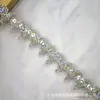 Lentejuelas de Purpurina Dorada y Plateada Encaje Étnico Traje de Ópera Accesorios Decorativos Lentejuelas de Encaje con Colgante de Gota de Agua