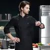 Roupa de Trabalho para Chef Estilo Stretch Outono e Inverno Manga Longa Hotel Restaurante Ocidental Cozinha dos Fundos Roupa de Trabalho para Confeiteiro para Homens