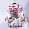 Blusa masculina Harajuku Kimono Robe Cross-Border INS Camisa Casaco Ulzzang Solto Vento Portuário Cinco Mangas