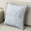 Almofada Jacquard de Veludo Estilo Vintage Cremoso para Sofá Sala de Estar Almofada de Costas Luxo Leve Retro Travesseiro de Cabeceira Pousada Folhas