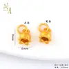 Pingente de Lírio-do-Vale Banhado a Ouro que Preserva a Cor Acessórios para Pulseira DIY Atacado Pingente de Colar de Lírio-do-Vale com Cravação de Diamantes Corrente Longa