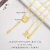 Colar com Pingente de Estrela, Lua e Franja em Ouro Brilhante 24K Estilo Zhou Jia para Mulheres Corrente de Clavícula de Luxo Leve Nicho Presente