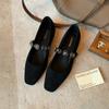 ¡Listo en Stock y Enviado en Segundos! Zapatos del Mismo Estilo de Grape Mom con Punta Cuadrada Pequeña, Estampado de Leopardo Corazón, Correas de Diamantes Estilo Coreano, Zapatos Mary Jane para Mujer