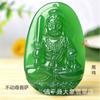 Colgante de calcedonia de ágata verde jade al por mayor de fábrica, colgante del zodíaco ocho santo patrón Guanyin Bodhisattva Buda Buming