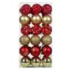 Decoración Navideña de Amazon Transfronteriza Bolas Doradas Nuevas Set Pintado de 36 Piezas Bolas Colgantes para Decoración de Árbol de Navidad