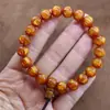 Venta al por mayor del fabricante Pulsera de Sauce Marino Dorado para Hombre Pulsera de Cuentas de Buda Coral Negro Sauce de Sangre 108 Wenwan Segunda Generación Sauce Marino Pareja