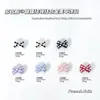 Accesorios de Arte para Uñas de Aleación Mariposa Alto Brillo Color Dopamina Macarrón Estilo Crema Corazón Pintura en Aerosol Corbata de Moño Accesorios