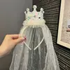 Acessórios de cabelo primavera lantejoulas rosa coreano princesa estilo arco hairpin coroa super bonito cross-border crianças bico de pato clipe