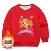 Suéter de algodón de cuello redondo para niños Wang Wang abrigo cálido para bebé niñas con acolchado de terciopelo sudadera de pullover venta al por mayor