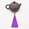 Chapéu com franjas de borla, coroa de metal, pingente de nó chinês, acessórios de joalheria, marcador de livro, acessório de cabeça, pingente para celular, borla pequena