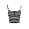 Conjunto de Camisola Rayada Francesa Estilo Old Money Transfronterizo Ropa de Yoga con Almohadillas en el Pecho Sujetador Deportivo Ajustado Conjunto de Dos Piezas