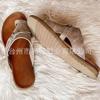 Sandalias y pantuflas planas de verano para mujer, estilo retro, de gran tamaño, informales, de comercio exterior y de estación independiente, con suela plana transfronteriza.