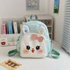 Moda Infantil de Moda Bloques de Color Mochila Elegante Conejito Viaje Mochila Ultraligera Niños y Niñas Elegante Versátil Pequeña Mochila Escolar