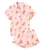 Cárdigan de Punto Burbuja Arrugado de Color Claro Transfronterizo Europeo y Americano Pijama para Mujer, Pantalones Cortos de Manga Corta de Comercio Exterior, Conjunto Casual Transpirable para el Hogar