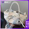 Bolso de Mano para Mujer Estilo Coreano Ins Moda Trendy Plisado Bolso Balde 2025 Nuevo Bolso de Hombro Simple para Mujer