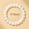 Pulsera Popular Natural de Bodhi Cuentas Barril Cuentas Manzana Corte Recto Círculo Único Juguete de Cuentas de Raíz de Bodhi Blanco Cuentas de Buda