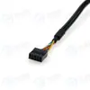 Placa-mãe 9p para duplo USB2.0 fêmea cabo conjugado com orelhas pode ser fixo DuPont 2,54 para usb duplo