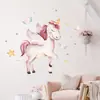 Br63867 Estilo Menina Desenho Animado Conto de Fadas Unicórnio Ins Autoadesivos Adesivos de Parede Quarto Jardim de Infância Decoração Adesivos