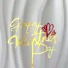 Direitos autorais estilo ins transfronteiriço Feliz Dia dos Namorados decoração de bolo acrílico Cartão de inserção acrílico de amor vermelho de camada dupla