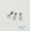 Cabeça de zíper de fábrica em estoque Não. 3 Não. 5 Não. Bolsa com zíper e puxador inferior de metal prateado brilhante com 8 pérolas