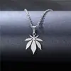 Nuevo hip-hop europeo y americano tierra fresco dibujos animados lindo mariposa trébol de cuatro hojas collar Amazon acero inoxidable geométrico cadena de clavícula