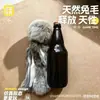 Brinquedo popular para gatos: bastão de polvo com pelo de coelho real, polvo para gatos se divertirem e aliviarem o tédio, enriquece o ambiente dos gatos de estimação, pode ser rotulado