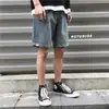 Shorts de mezclilla versátiles de moda para hombre, de verano, holgados, estilo callejero americano retro, lavados, casuales, de longitud media
