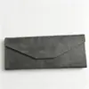 Estuche Plegable Triangular de Piel de Oveja con Patrón, Resistente a la Presión, Hecho a Mano, para Hombres y Mujeres, Venta al por Mayor