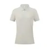 Camisa Polo Feminina de Verão para Esportes ao Ar Livre com Zíper, Camiseta Fresca de Manga Curta que Marca a Cintura, Uniforme de Grupo, Roupa de Trabalho com Logo Impresso