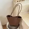Bolso de mano tejido vintage transfronterizo, elegante y moderno, bolso de hombro de gran capacidad, versátil y simple, adecuado para ir al trabajo, bolso de axila