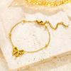 Collar de Acero de Titanio con Perlas Redondas y Lazo Pequeño Fragante de Princesa de Nicho Moda Femenina Versátil Lujo Accesible Joyería de Cuello de Alta Gama para Mujer