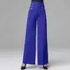 Calça Latina de Cintura Alta 2026 Novo Estilo Transfronteiriço Calça Larga Feminina Emagrecedora Versátil Calça Reta para Dança