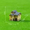 Adornos de micropaisaje de musgo, 6 casas de paja, resina, casa pequeña, manualidades creativas, estilo Zakka