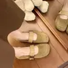Sapatos Mary Jane Femininos, Estilo Retrô Francês, Sapatos de Uma Sola Planos com Bico Redondo, Modelo 2026, Tira Única, Confortáveis, Boca Rasa, Camurça, Sapatos Marrons