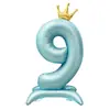 Balões de Número Coroa de Pé 42 polegadas Transfronteiriços em Rosa, Azul e Preto Números 0-9 para Decorações de Aniversário de Meninos e Meninas Atacado