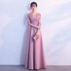 Vestido de Coro Nuevo Estilo Verano 2026 para Mujer, Cuello en V, Adelgazante, Manga Larga, Elegante Vestido Largo para Anfitrión de Reunión Anual