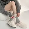 Meias Jk Melard de Outono e Inverno Acima do Joelho com Acabamento em Renda, Estilo Ballet, Botas Longas Quentes com Forro de Lã, Meias Largas e Meias para Panturrilha