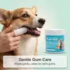 Toallitas Dactilares para Limpieza Dental de Mascotas, Toallitas de Limpieza Suave para Gatos y Perros para Limpiar Dientes y Eliminar Manchas Amarillas, Toallitas de Limpieza Dental para el Cuidado Diario