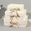 Nova Caixa Dobrável com Laço de Peça Única Magnética Caixa de Presente Sofisticada de Alta Qualidade Caixa de Embalagem para Presente de Feriado Exquisita