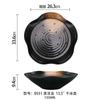 Vajilla de melamina dorada de malla negra, plato de sushi rectangular de estilo japonés, plato de plástico comercial de tienda de barbacoa de porcelana de imitación de alta calidad