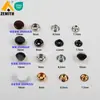 O fabricante tem em estoque 205 botões de pressão de cobre para roupas e bolsas, botões de pressão feitos sob medida, testados com agulha, botões em formato D ecológicos para superfícies de bolsas