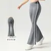 Calça Flare de Yoga Feminina Controle de Barriga Emagrecimento Justa Fitness Calça Externa Esportiva Casual Calça Longa Micro Flare Calça de Yoga