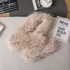 Cachecol de Pelúcia Personalizado de Comprimento Estendido, Cachecol Versátil de Pele Sintética para Moda de Inverno, Cachecol Simples Engrossado de Pele Sintética