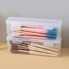 Estuche portátil a prueba de polvo para guardar brochas de maquillaje, con tapa, para rubor, sombra de ojos y cejas, estuche de viaje.