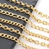 Cadena cubana de acero inoxidable de 7 mm de ancho, estilo europeo y americano, para hombre, estilo hip hop, para bolso cruzado, cadena decorativa.
