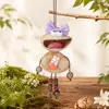 Muñeca de cáscara de fruta natural rana de boca grande pequeño monstruo colgante semilla de planta DIY campana de cáscara de fruta regalo creativo hecho a mano decoración