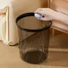 Lixeira Transparente Alta Aparência Uso Doméstico Luxo Leve Cozinha Sala de Estar Banheiro Quarto Grande Escritório Cesto de Papel