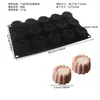 Variedad Negra de Moldes Cóncavos de Silicona para Pasteles Mousse Cuadrado Triángulo Corazón Estrella Flor Cóncava Postre Francés